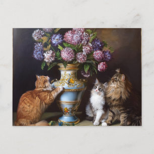 AI Flower Cats Vykort