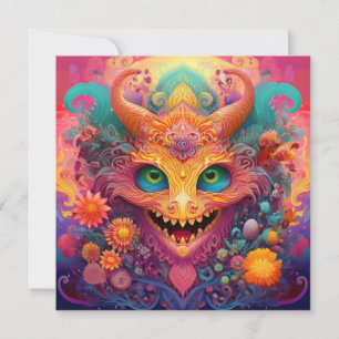 AI Flower monster Julkort