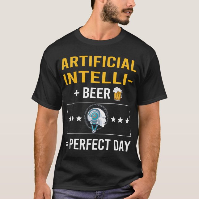 AI för artificiell intelligens under öldagen T Shirt (Framsida)