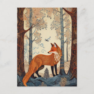 AI Forest Fox Vykort