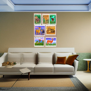 AI försöker skapar frimärke   AI Art Poster
