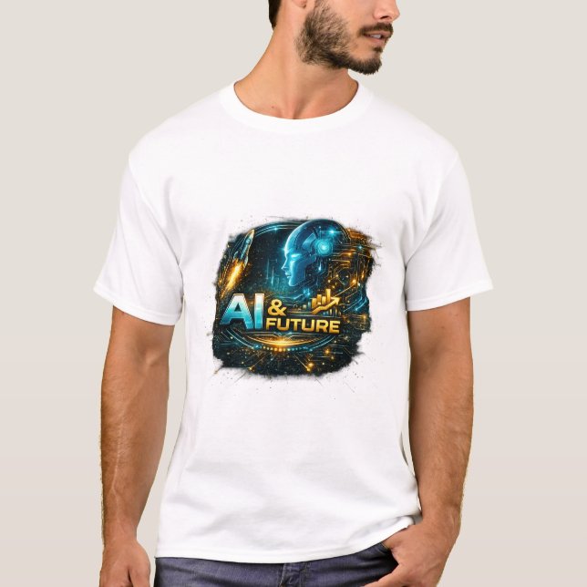 AI & Future – Artificial Intelligence Vision  T Shirt (Framsida)