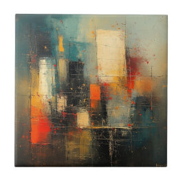 Ai generated abstract and resilient city kakelplatta