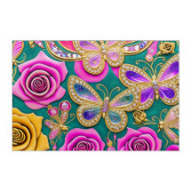 AI Generated Art - Butterflies and ro art décor
