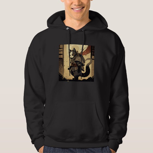 AI Generated Shinobi Cat Hoodie (Framsida)