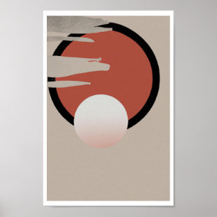 AI-genererad Abstrakt Art Minimalistisk Neutralt Poster
