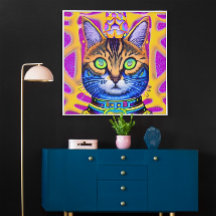 AI-genererad Artsy Mystical Andlig Cat