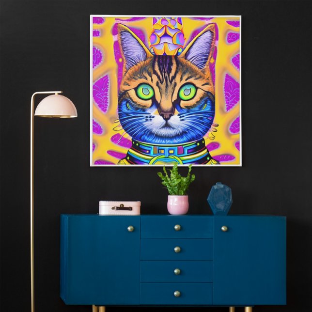 AI-genererad Artsy Mystical Andlig Cat Poster (Skapare uppladdad)