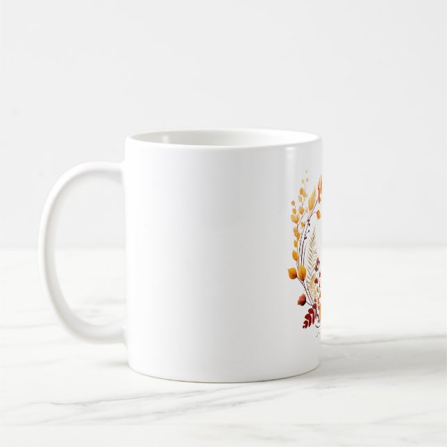 ai-genererad blomväxt kaffemugg (Vänster)