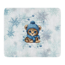 AI genererad | Cute Leopard | Vinter