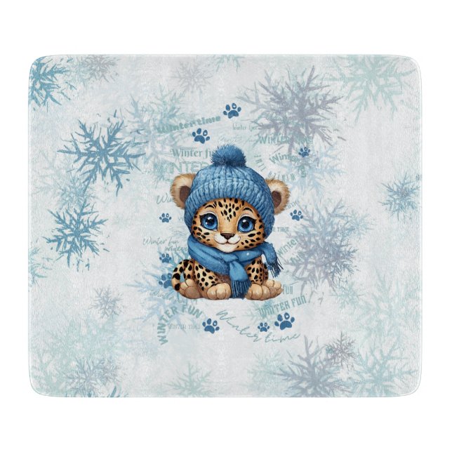 AI genererad | Cute Leopard | Vinter (Framsidan)