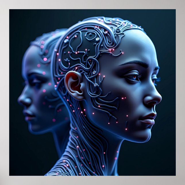 AI-genererad cyberpunk-Poster Poster (Framsidan)