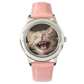 AI-genererad katt 01 "ROTFL" Armbandsur