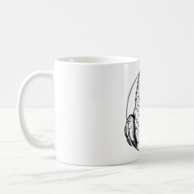 AI-genererad papegojlogo Kaffemugg (Vänster)