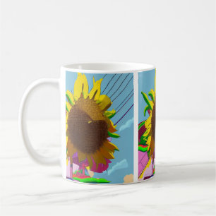 AI-genererad solros Kaffemugg