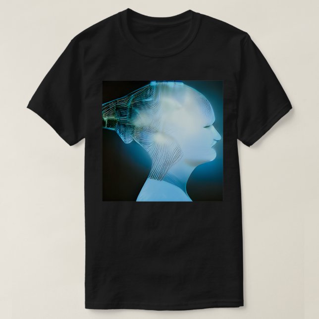 AI genererade en bild av artificiell intelligens T Shirt (Design framsida)