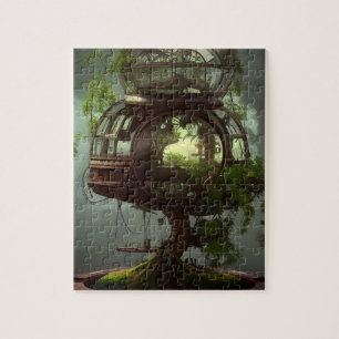 AI genererade steampunk bonsai-affär Pussel
