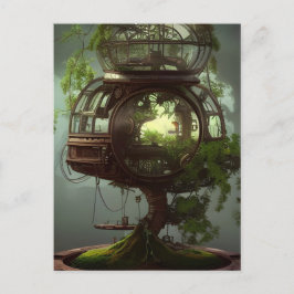 AI genererade steampunk bonsai-affär Vykort