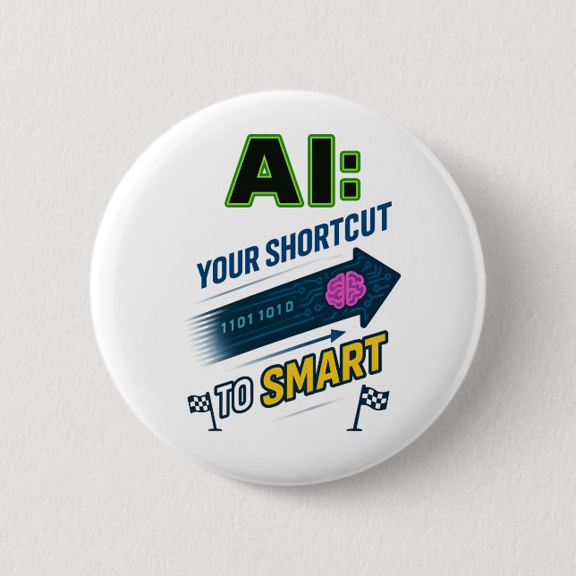 AI-genväg till smart artificiell intelligens Knapp (Framsida)