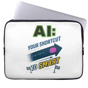 AI-genväg till smart artificiell intelligens Laptop Fodral