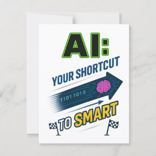 AI-genväg till smart artificiell intelligens Vykort