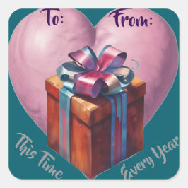 AI ger Märkre till/från fästdon Fyrkantigt Klistermärke