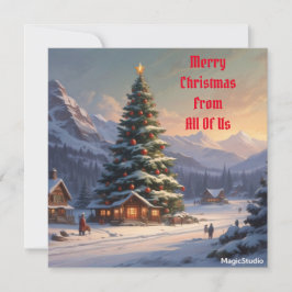 AI-Helgdag-kort för hämtningsbar God jul Kort