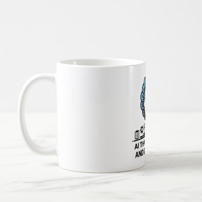 AI Hjärna Tech Design för Innovatörer Kaffemugg (Vänster)