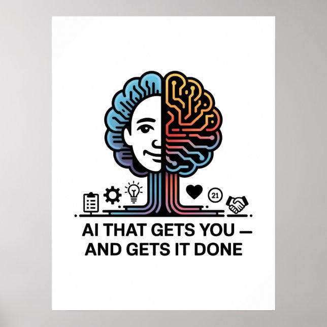 AI-hjärnteknikdesign för innovatörer Poster (Framsidan)