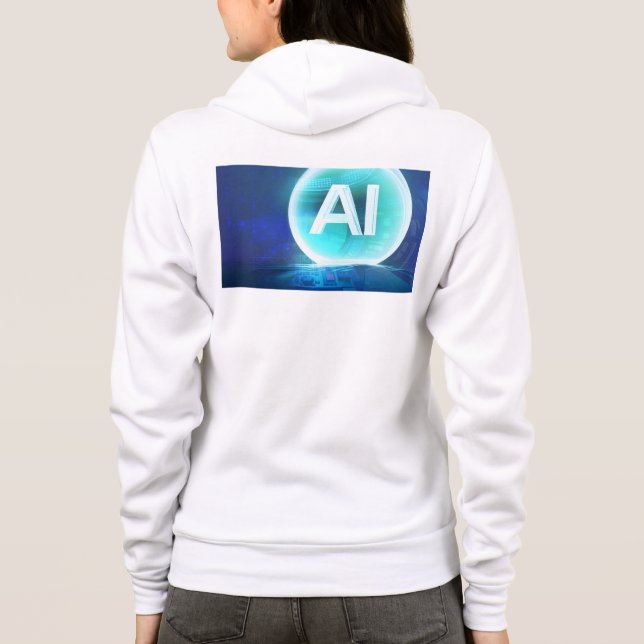 Ai Hoodie Artificial Intelligence design T Shirt (Baksida)