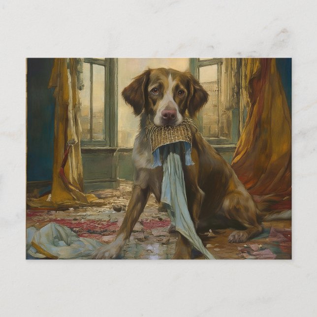 AI-Hund förstörd Vykort (Framsida)