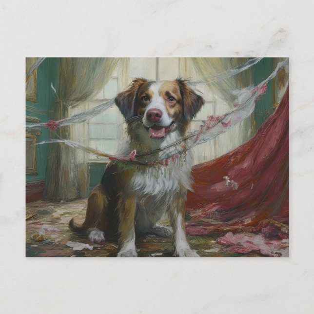 AI Hund Kaos Vykort (Framsida)