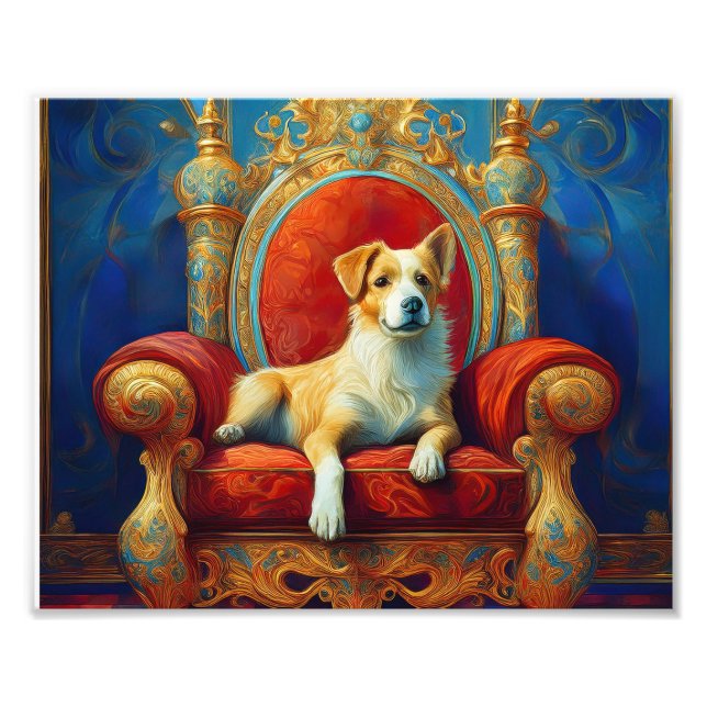 AI hund tron Fototryck (Framsidan)