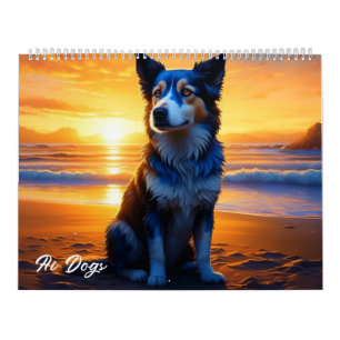 AI Hundar Cute Puppies och Hundar Kalender