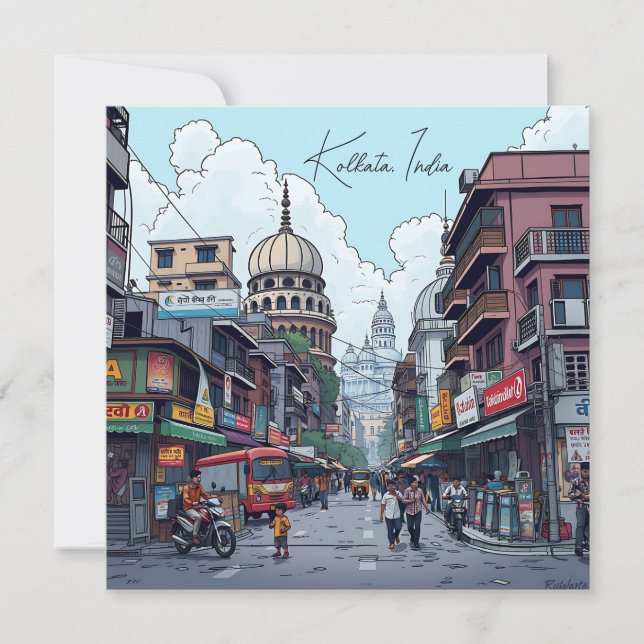 Ai Illustration of Kolkata, Indien (Framsida)