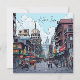 Ai Illustration of Kolkata, Indien