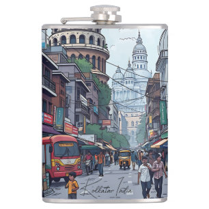 Ai Illustration of Kolkata, Indien Fickplunta
