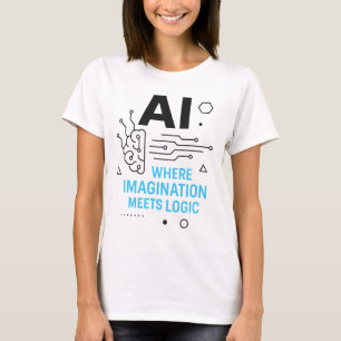 AI-imaginär uppfyller logik Tee Kreativ Tech