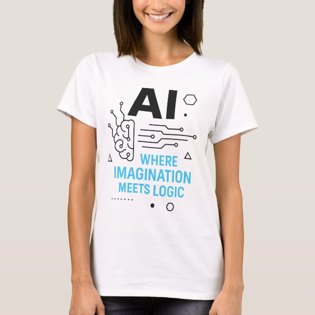 AI-imaginär uppfyller logik Tee | Kreativ Tech (Framsida)