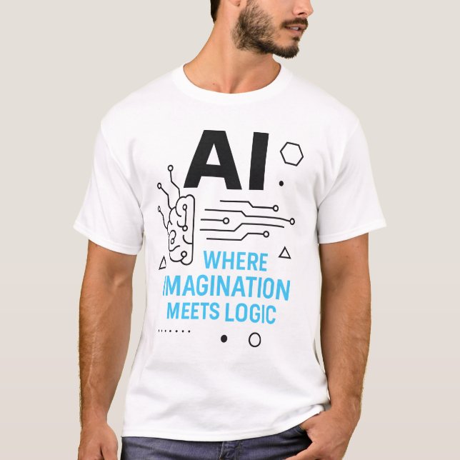 AI-imaginär uppfyller logik Tee | Kreativ Tech (Framsida)