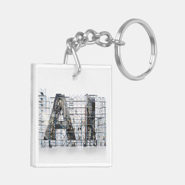 AI Industrial Letterform Architecture Art  (Vänster Baksida)