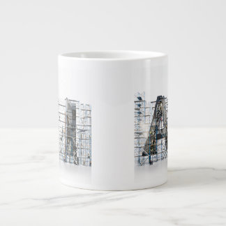 AI Industrial Letterform Architecture Art  Jumbo Mugg