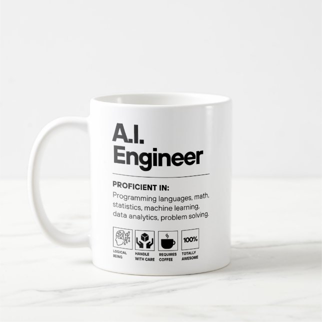 AI Ingenjör Kaffemugg (Vänster)