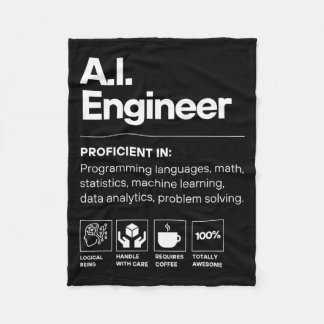 AI-ingenjör rolig Fleecefilt