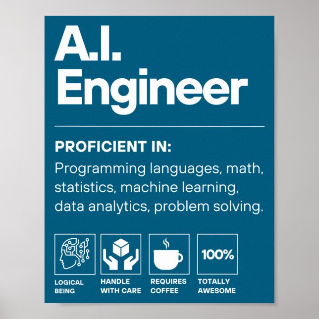 AI-ingenjör rolig  Poster (Framsidan)