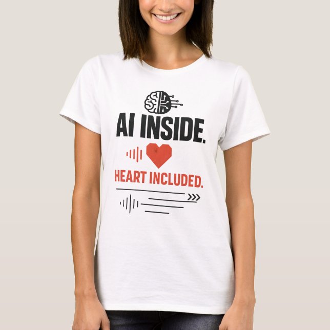 AI Inside Heart T-Shirt (Framsida)