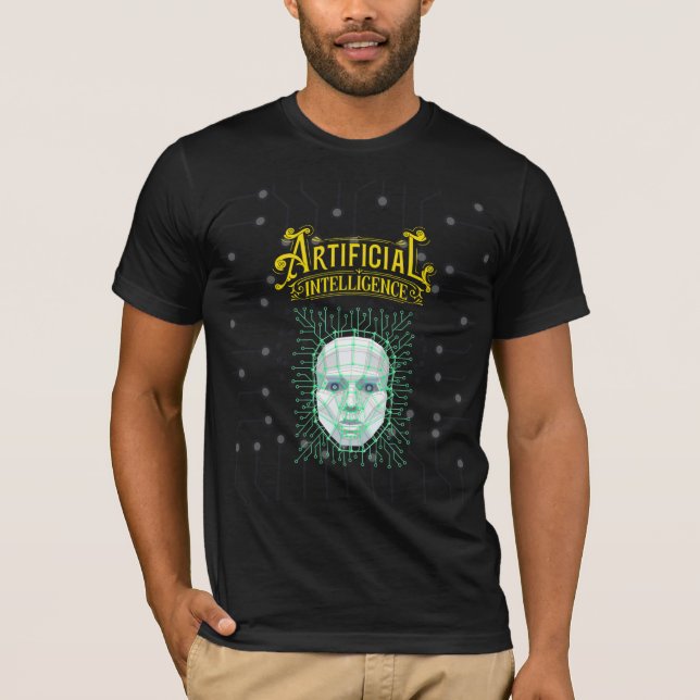 AI-Inspired Manar-Shirt-design | Futuristiska-ai T Shirt (Framsida)