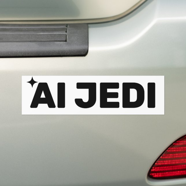 AI Jedi™ Bumper Sticker Bildekal (På Bil)