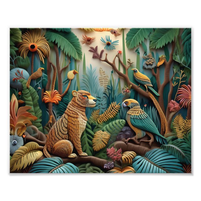 AI Jungle Yarn Fototryck (Framsidan)
