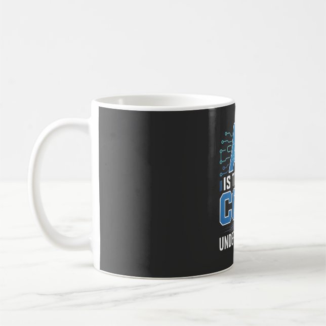 AI-kodgrafik – Tech-innovationsdesign Kaffemugg (Vänster)